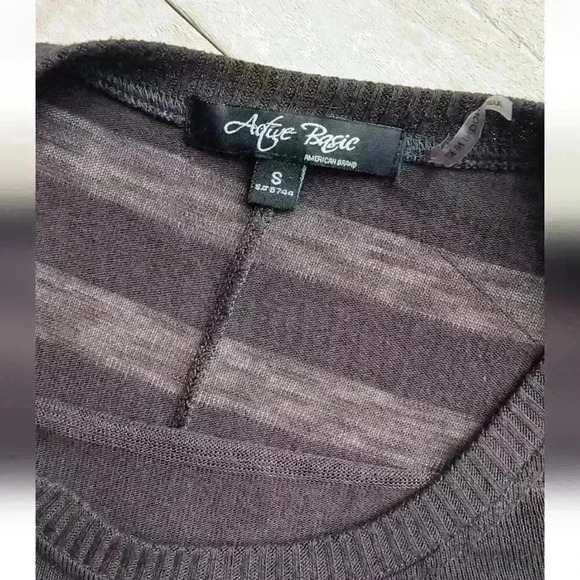 Active Basic American Brand Women Gray Dolman Long sleeve Knit Sweater Top Small - Picture 6 of 6